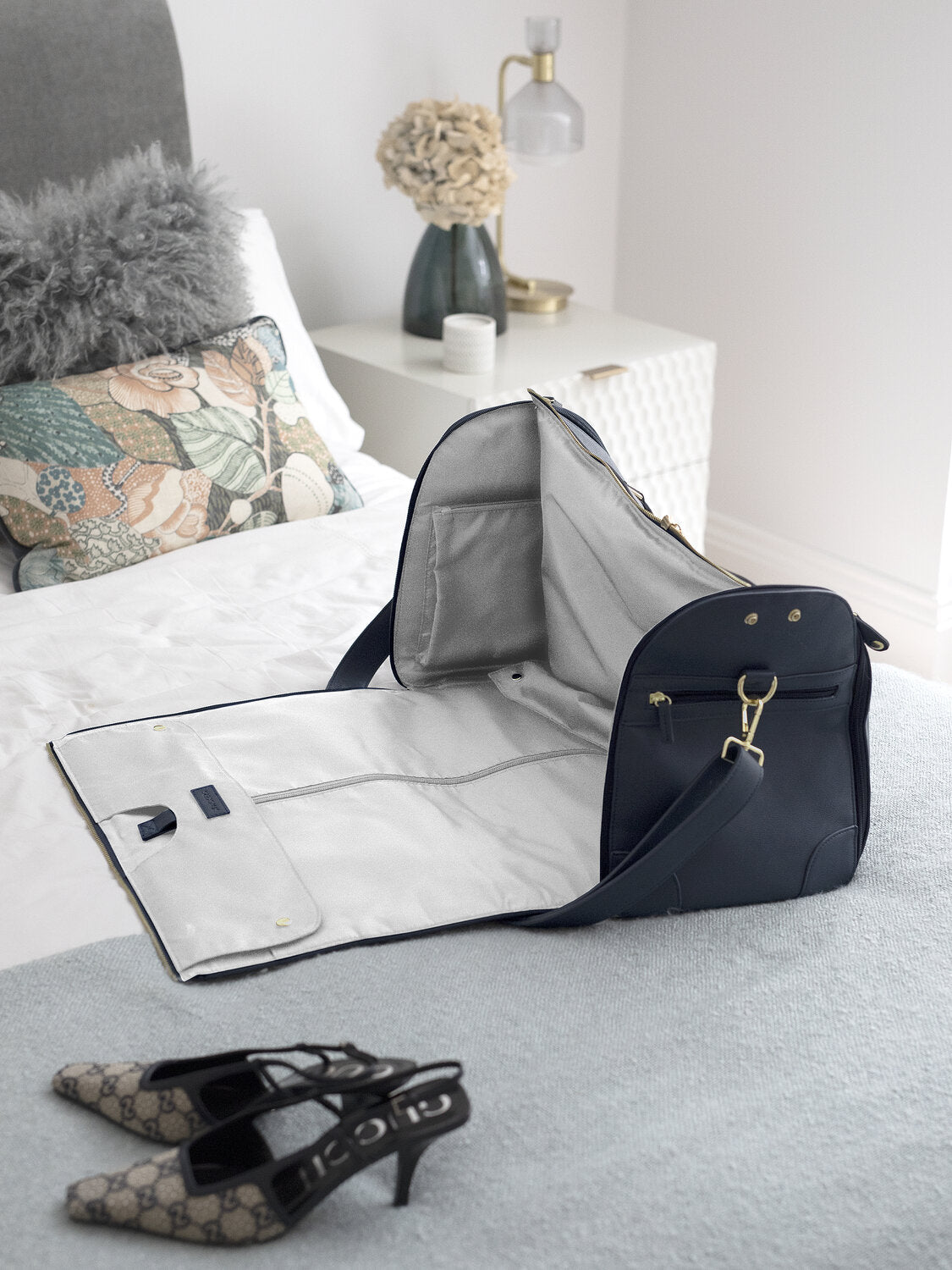 Stackers Weekend Garment Bag - Navy - Holiday Accent Ltd