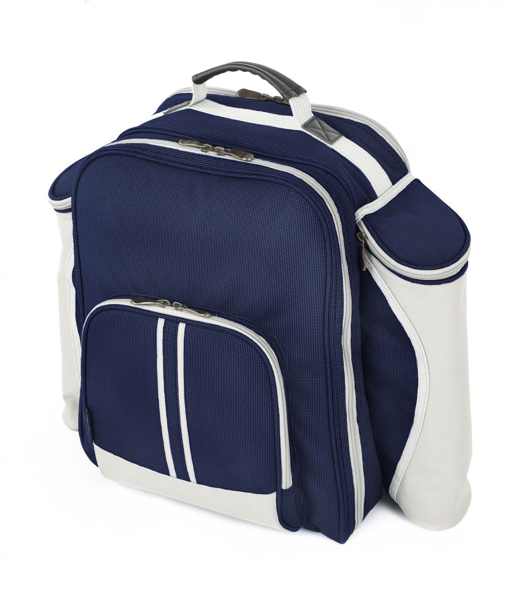 Greenfield Collection Super Deluxe Picnic Backpack Hamper for 2 People - Navy - Holiday Accent Ltd