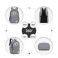 Kono Glow-in-the-Dark Childrens 3-Piece Laptop Backpack Set with Crossbody Bag and Pencil Case - Grey - Holiday Accent Ltd