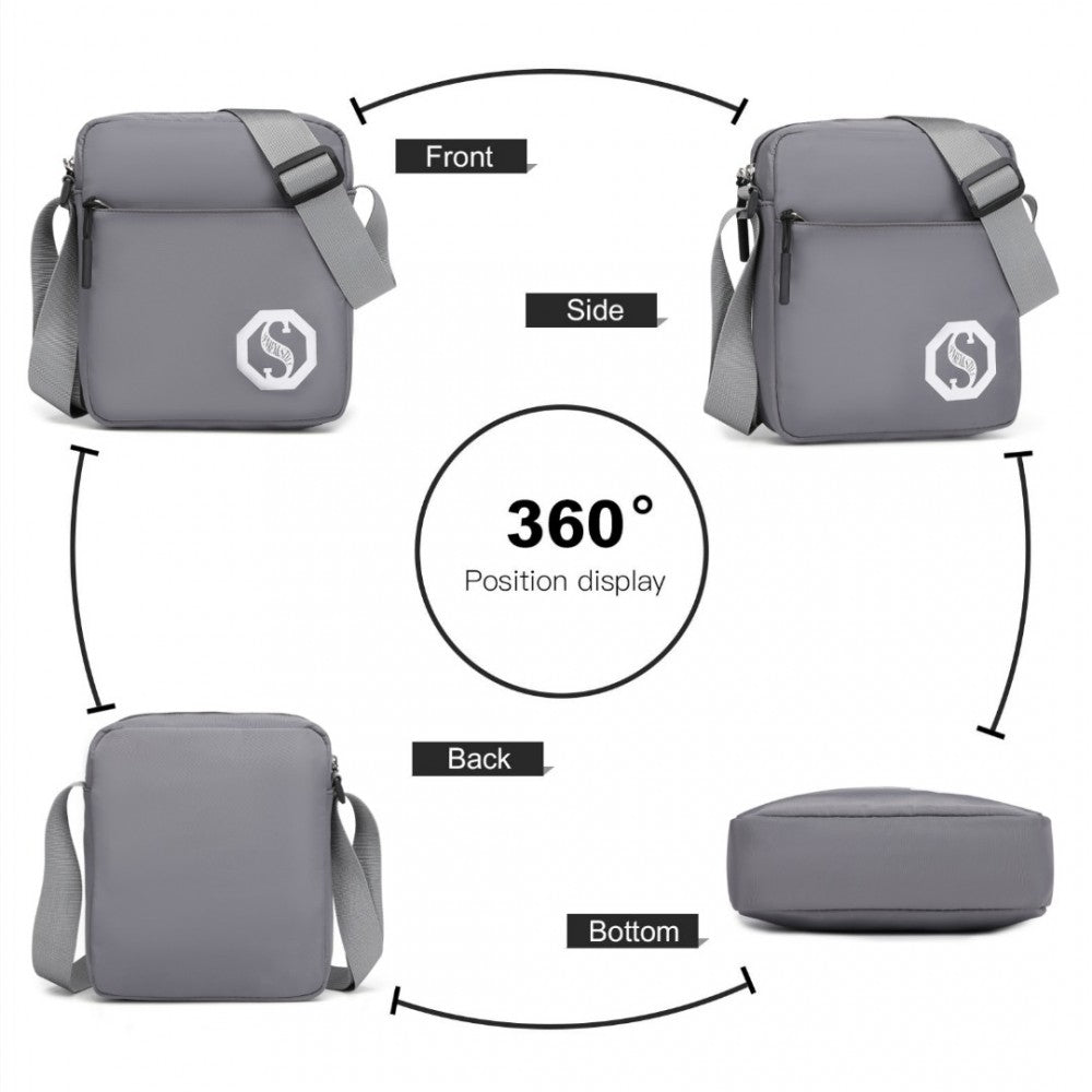 Kono Glow-in-the-Dark Childrens 3-Piece Laptop Backpack Set with Crossbody Bag and Pencil Case - Grey - Holiday Accent Ltd