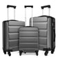 Kono 19-24-28 Inch Set Horizontal Design ABS Hard Shell Suitcase with TSA Lock - Holiday Accent Ltd