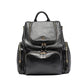 Amber Pebble Leather Backpack - Black - Holiday Accent Ltd