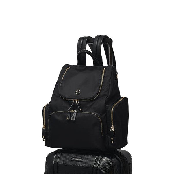Amber Eco Recycled Nylon Backpack - Black - Holiday Accent Ltd