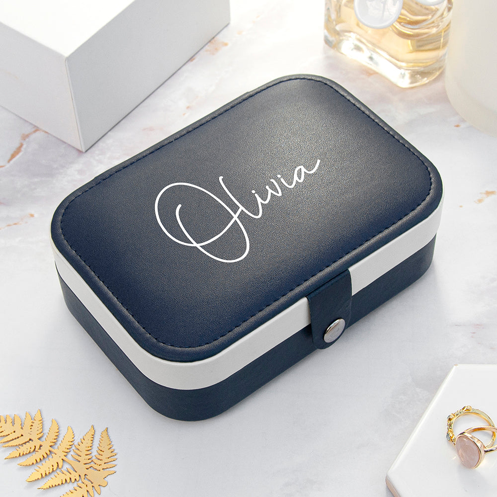 Personalised Faux Leather Travel Jewellery Case - Holiday Accent Ltd