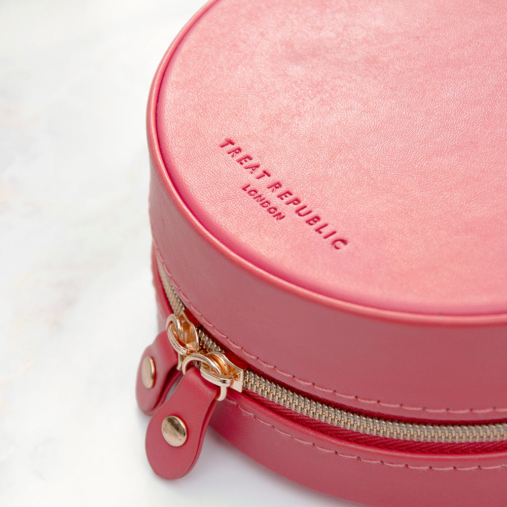 Personalised Round Travel Jewellery Case - Holiday Accent Ltd