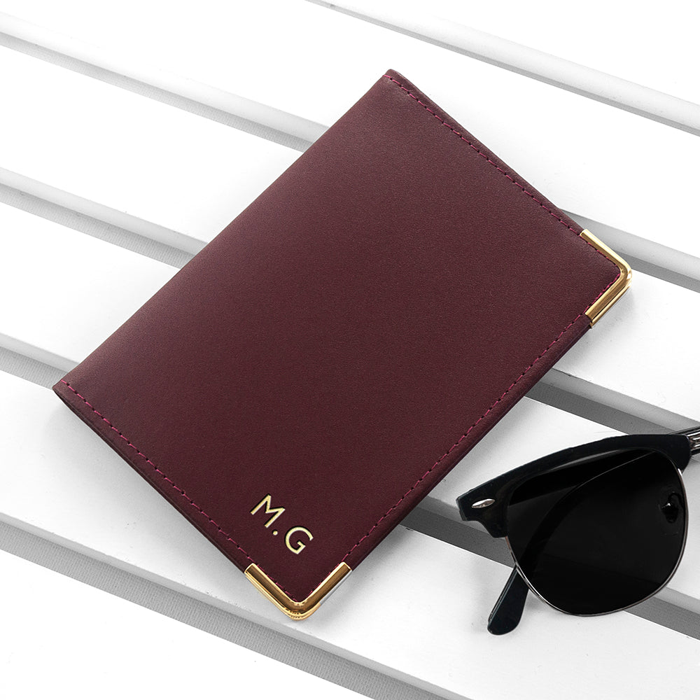 Personalised Luxury Leather Passport Wallet - Holiday Accent Ltd