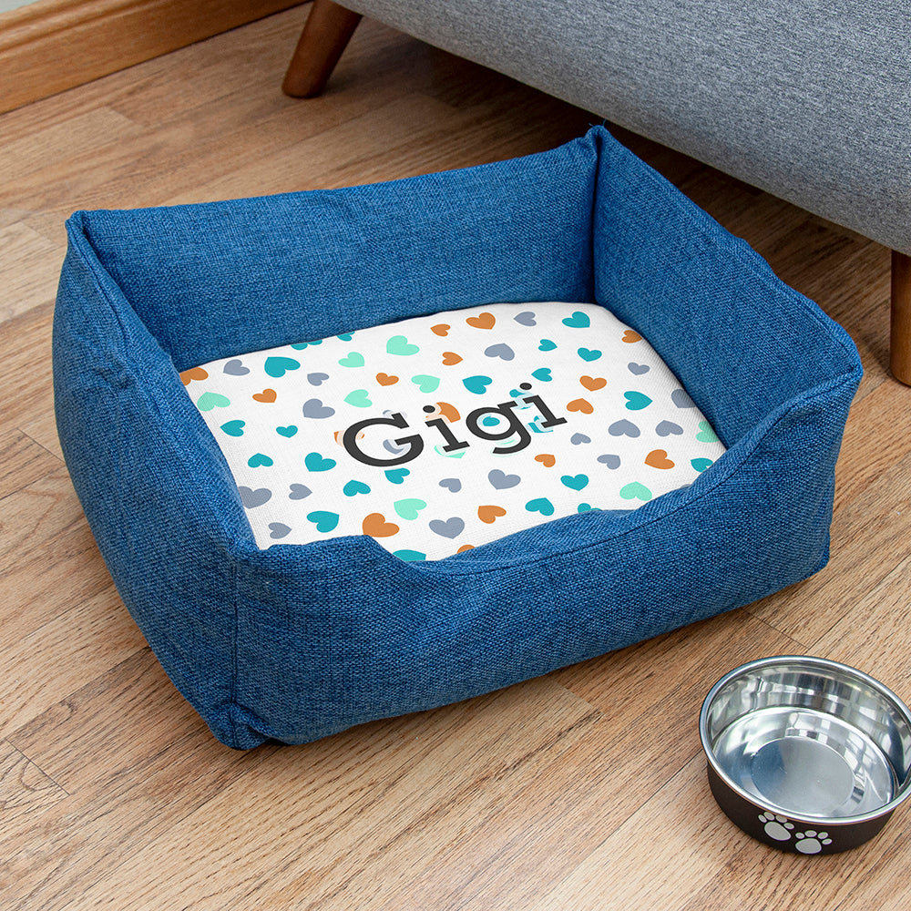 Personalised Dog or Cat Pet Bed with Heart Design - Holiday Accent Ltd