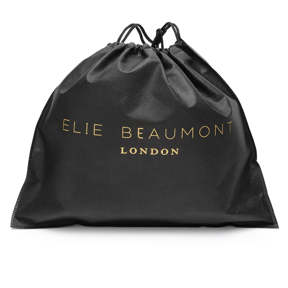 Personalised Elie Beaumont Leather Black Bag with two Straps - Holiday Accent Ltd