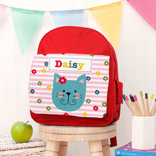 Personalised Children's Red Mini Backpack/Rucksack - Holiday Accent Ltd