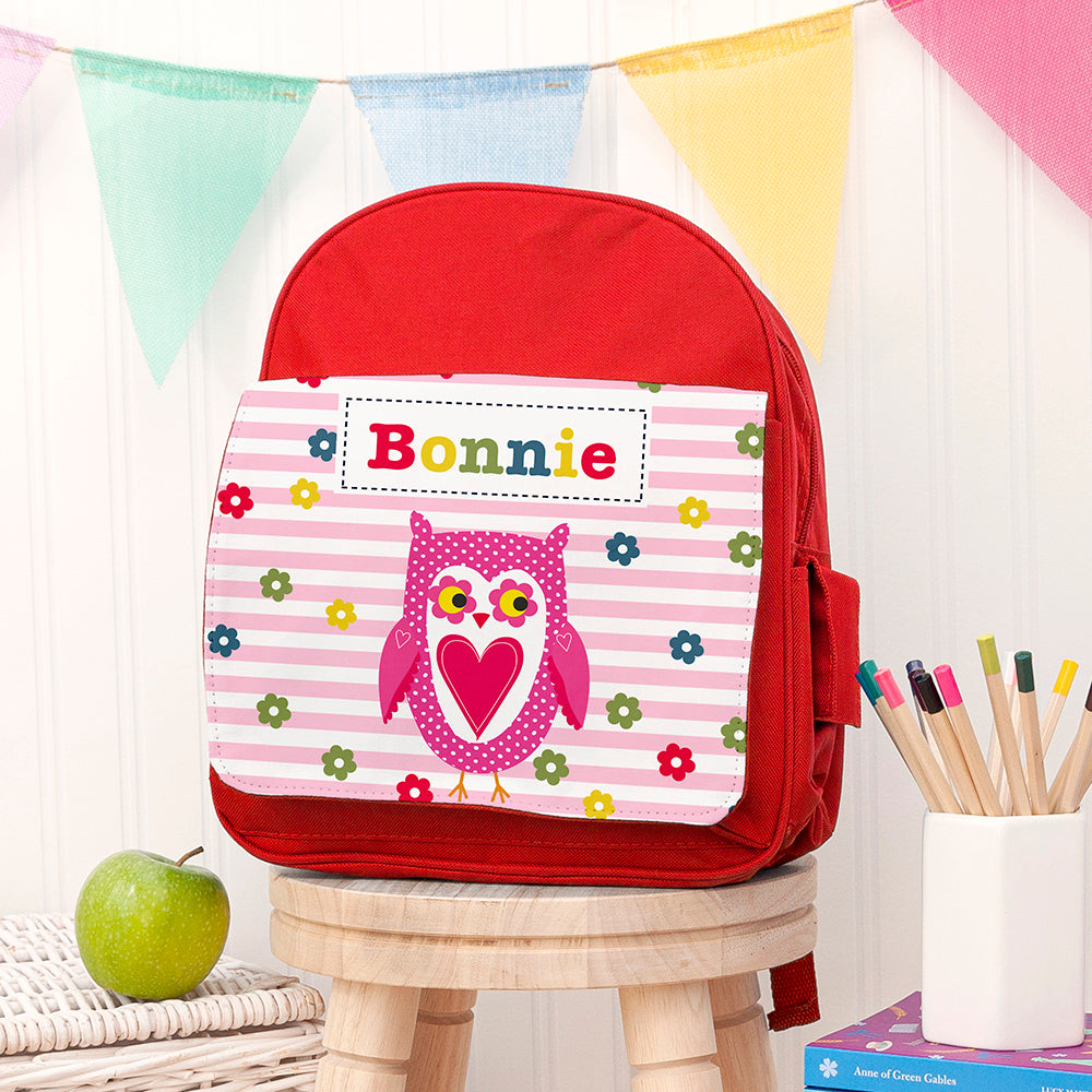 Personalised Children's Red Mini Backpack - Holiday Accent Ltd
