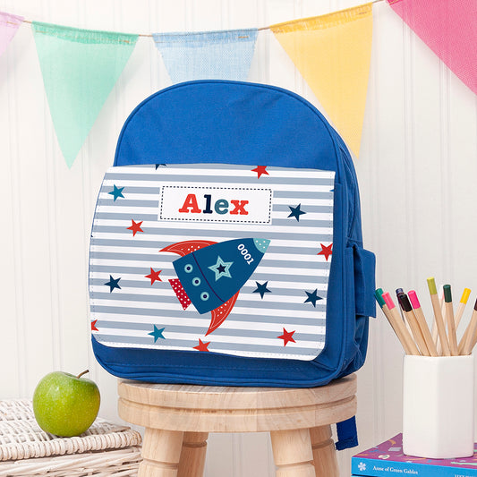 Personalised Children's Blue Mini Backpack/Rucksack - Holiday Accent Ltd