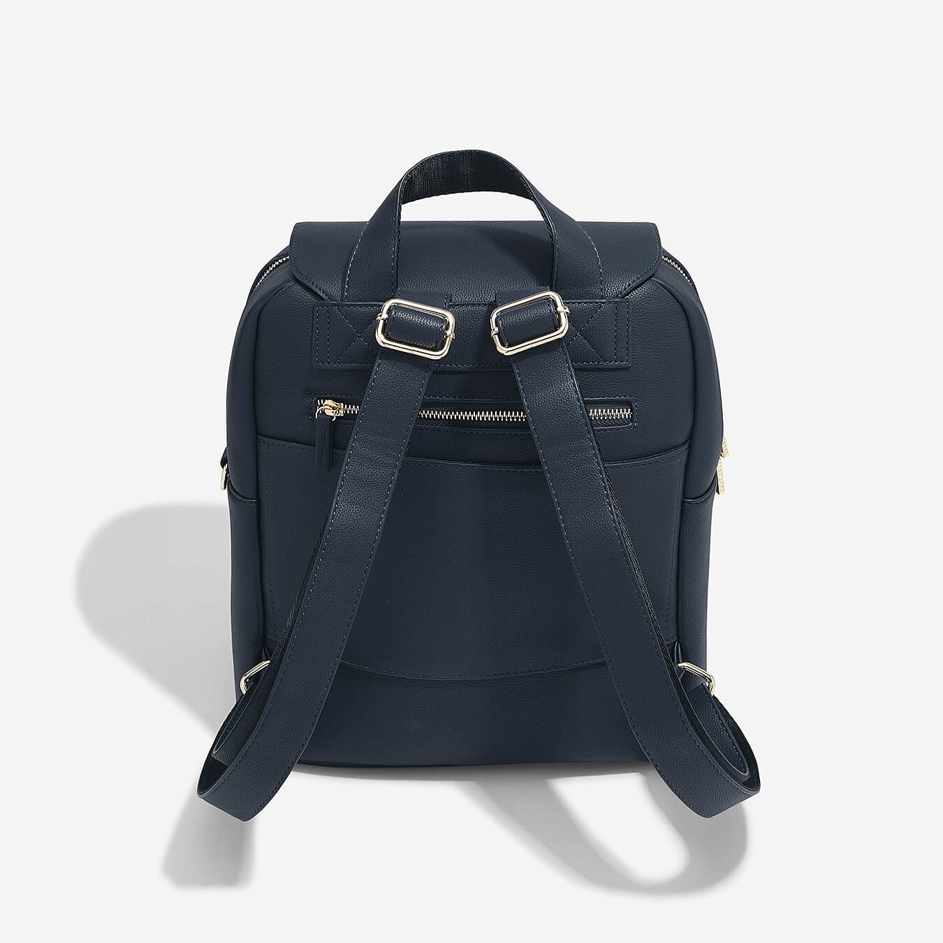 Stackers Faux Leather Backpack with Removable Purse - Navy - Holiday Accent Ltd