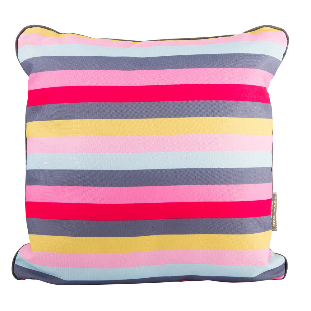 Gardenia Double-sided Floral/Striped Cushion for Picnics - Holiday Accent Ltd
