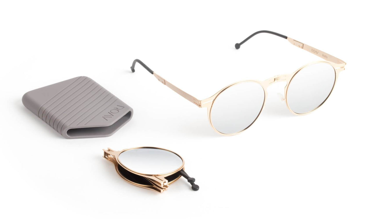 Roav Balto Gold/Silver Folding Sunglasses - Holiday Accent Ltd