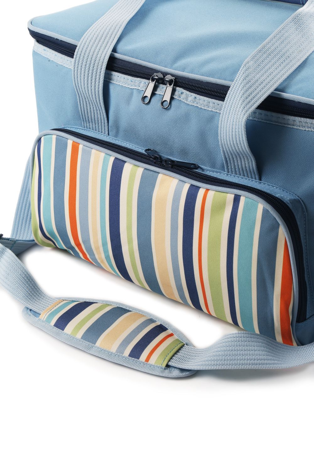 Greenfield Collection Foldable Family Picnic Cool Bag 30L - Sky Blue - Holiday Accent Ltd