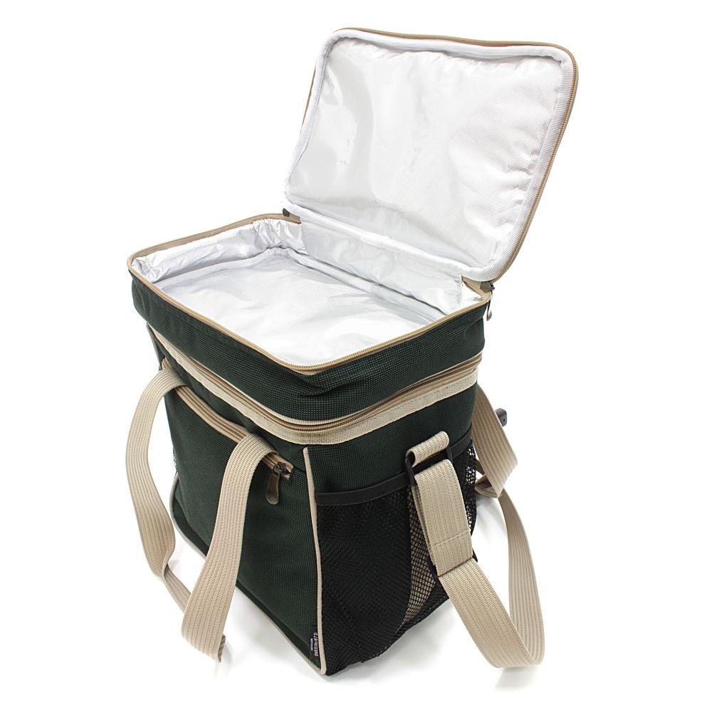 Greenfield Collection Luxury Picnic Cooler Bag 18L - Green - Holiday Accent Ltd