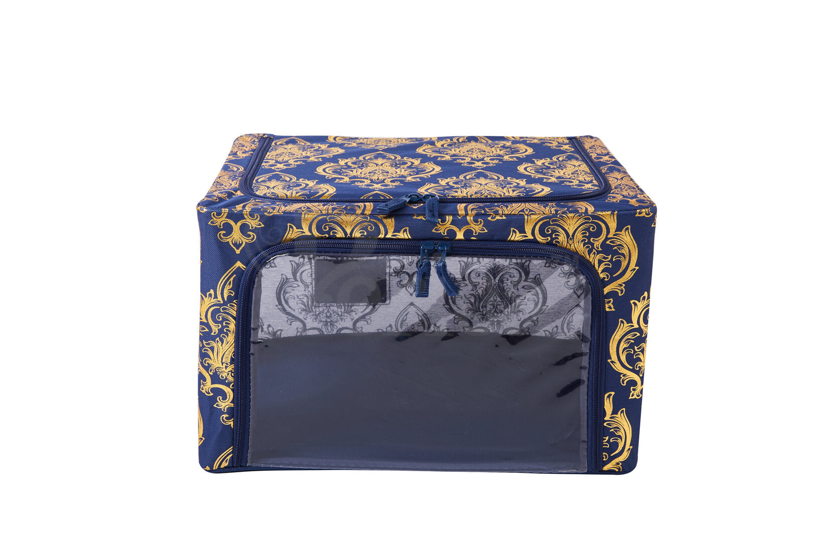 Periea Folding/Collapsible Storage Box - Metallic Damask - Holiday Accent Ltd