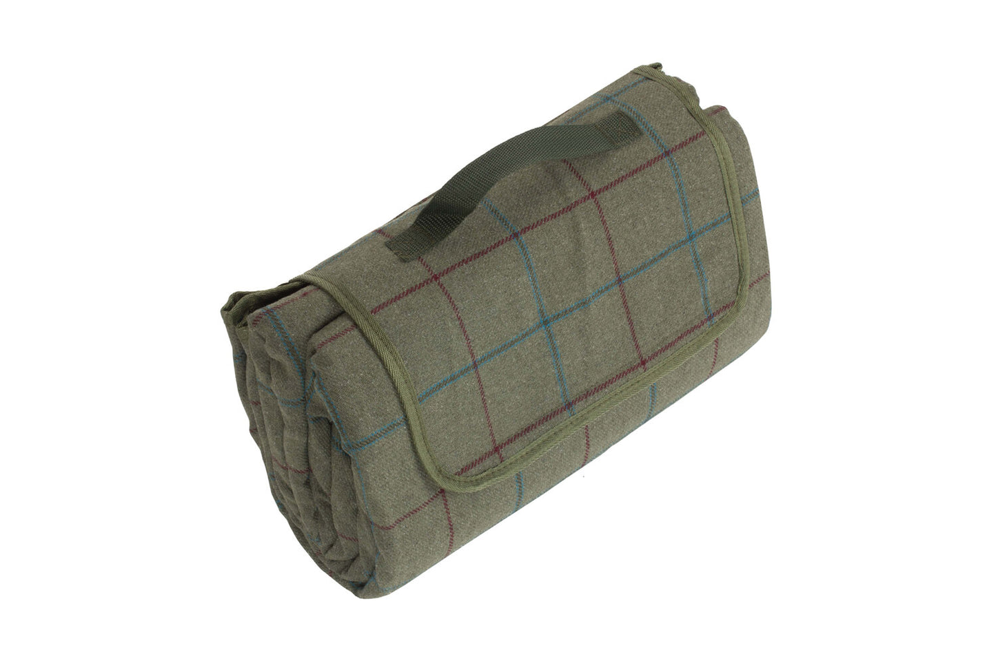 Green Tweed Picnic Blanket Rug with Waterproof Backing - Holiday Accent Ltd